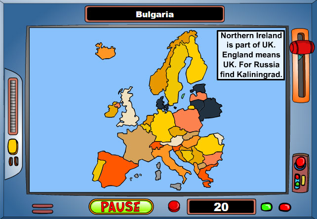 Game: Geography Game: Europe