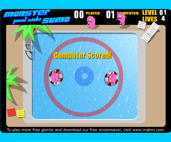 Game: Monster Poolside Sumo